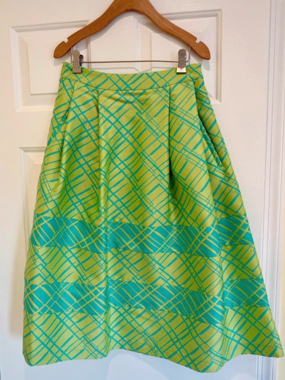 Roman Turquoise & Green Geometric Skirt🩵💚